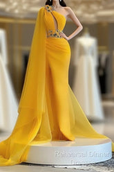 Yellow Long Semi Formal Prom Dresses